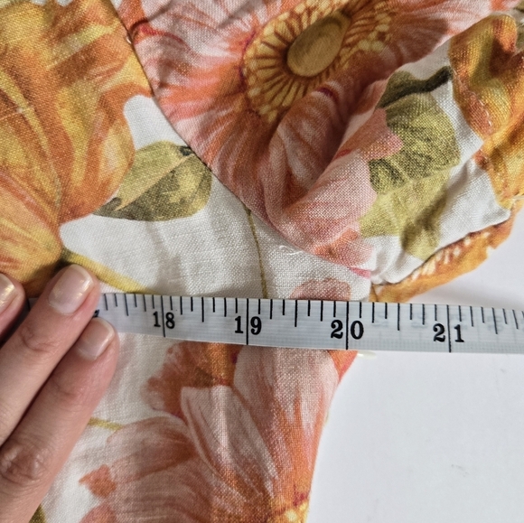 Floral Linen Mini Shirt Dress Forever New Brooke made in Aus sz US 10 - Picture 11 of 14